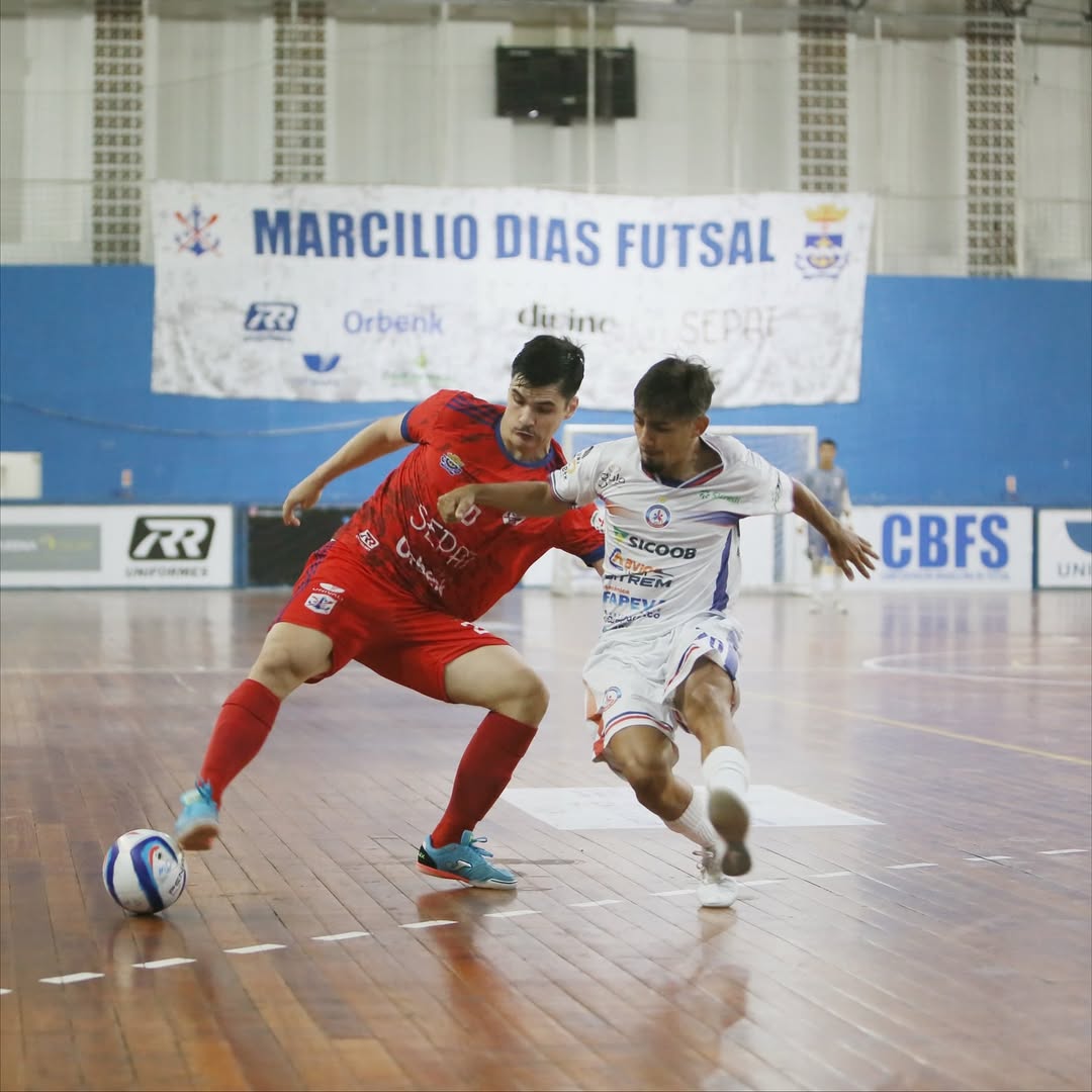 Marcílio Futsal vence o Cunha Porã em casa no primeiro jogo das quartas de finais da Série Prata ⚽️⚓️🔴🔵